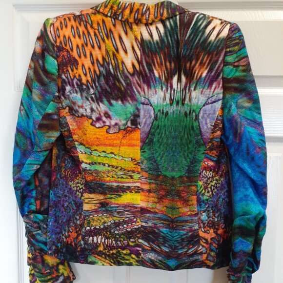ESCADA Women's Colorful Printed Blazer Size 40 - Perfect Condition! - Picture 2 of 3